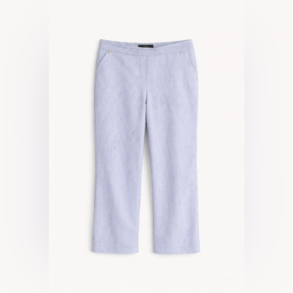 Mario Serrani Sky Blue Pinstripe Cropped Pants Preppy Classic
